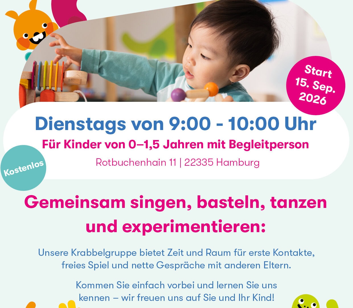 Bewerbung Krabbelgruppe in der Kita kinderzimmer Alsterberg