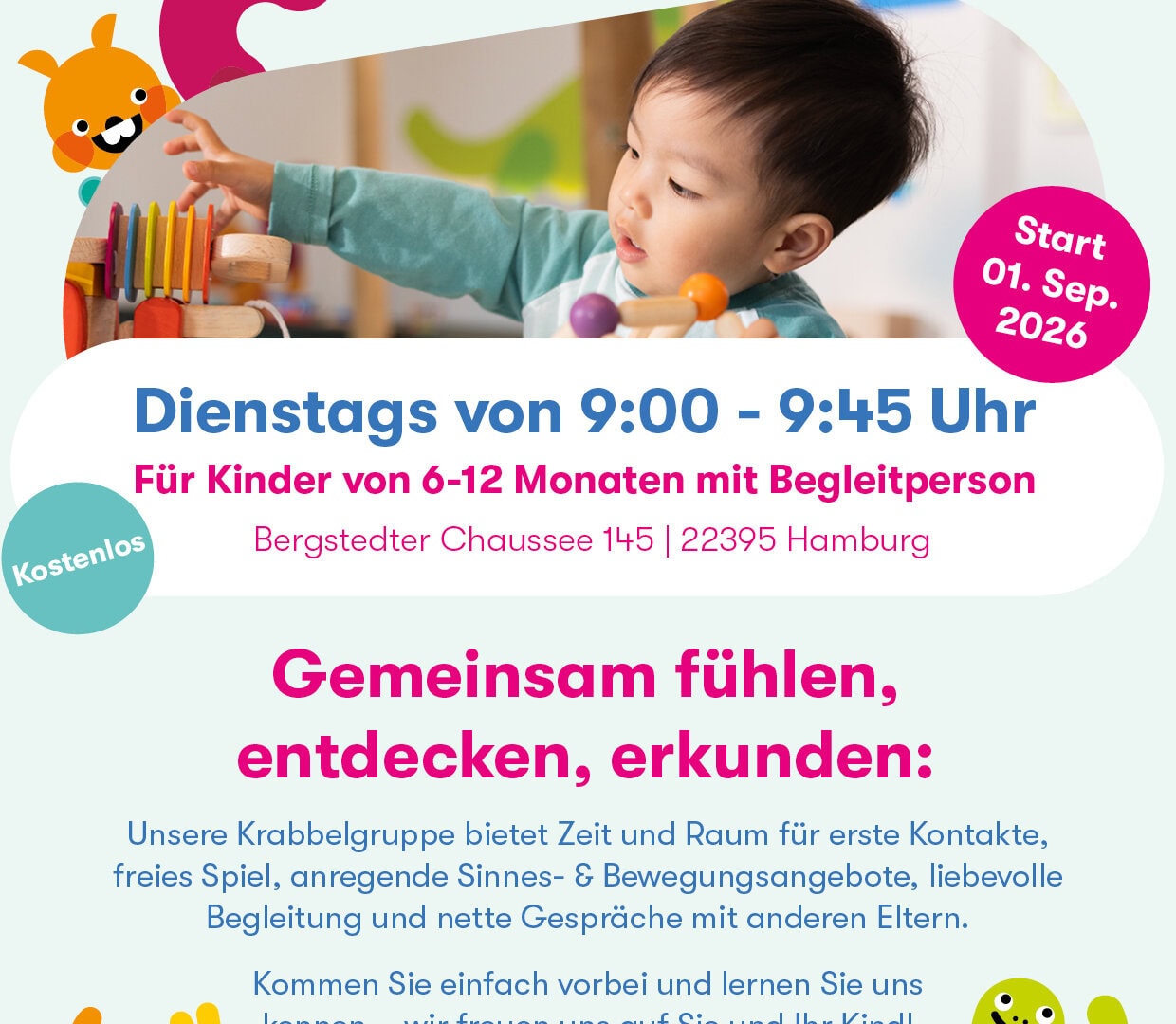 Bewerbung Krabbelgruppe in der Kita kinderzimmer Bergstedter Scheune