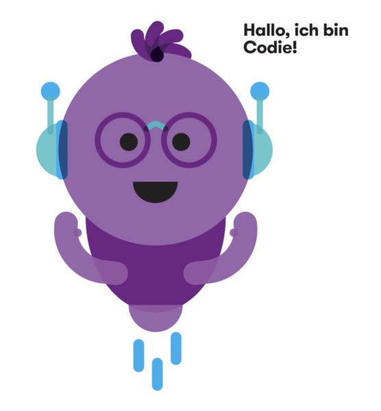 Illustration von Superheld Codie in der Kita kinderzimmer Hamburg